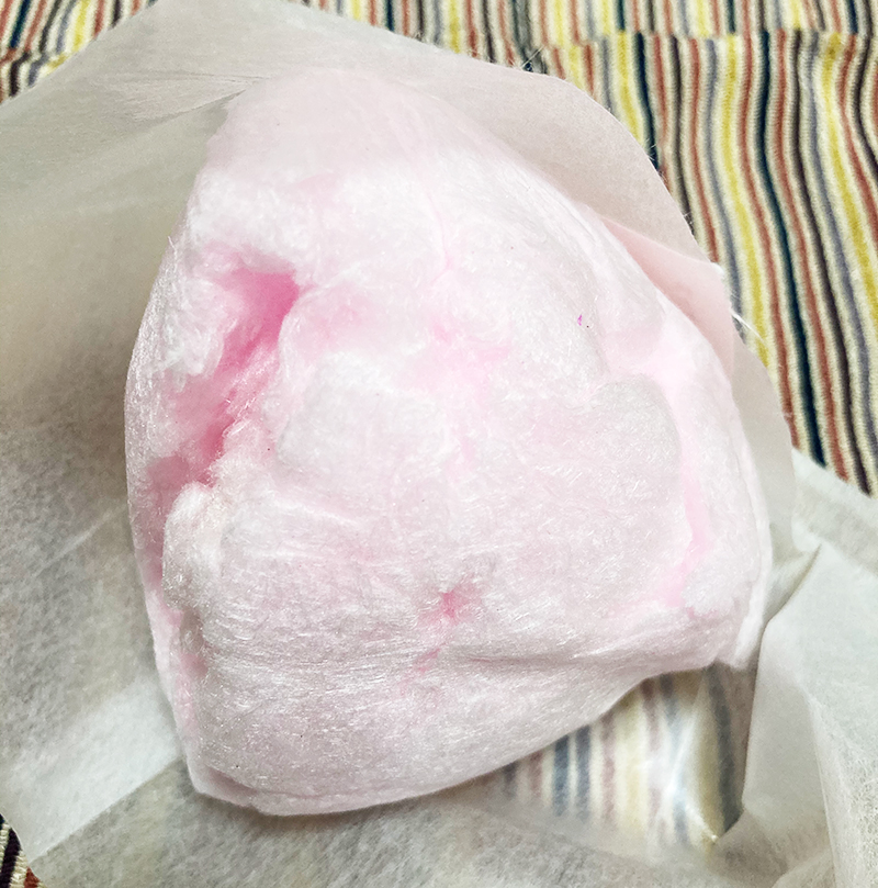 zarame gourmet cotton candy（ザラメ グルメコットンキャンディ）　わた巾着：桃太郎